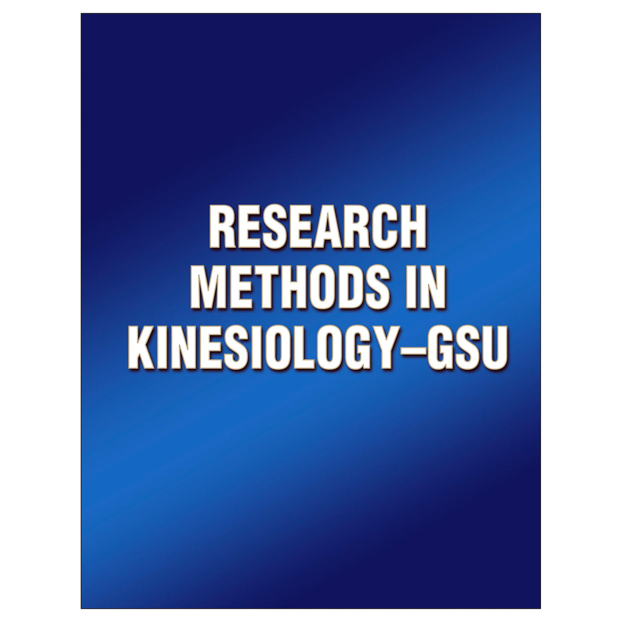 Research Methods in Kinesiology-GSU