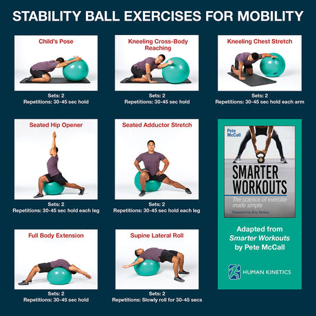 Stability ball exercises for mobility