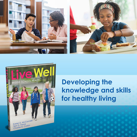 Cover Live Well Middle School Health With Web Resource