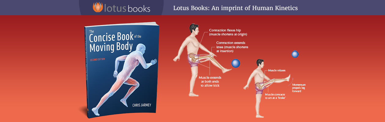 Lotus Books: An imprint of Human Kinetics. Cover of The Concise Book of the Moving Body, Second Edition