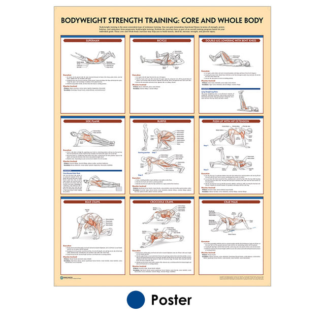 Bodyweight Strength Training Poster: Core and Whole Body – Human Kinetics